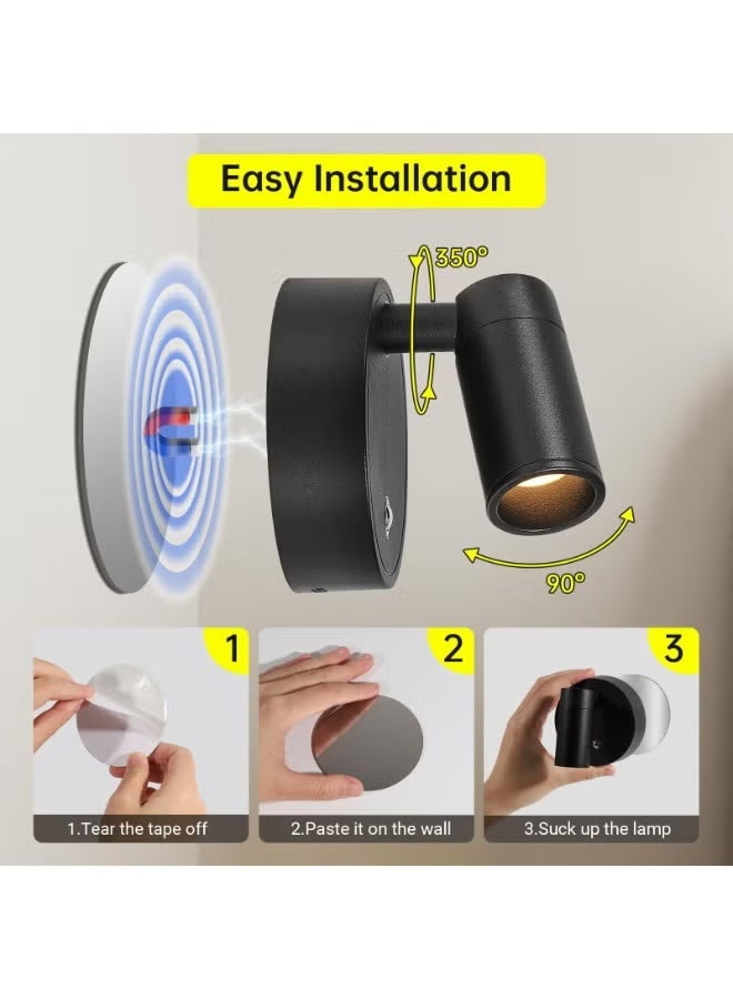 Spotlights Indoor with Remote, LED Wireless Spotlight Lights Indoor Rechargeable Plant Spotlight, Wireless LED Uplighting with Timer＆dimmable for Plant Picture Artwork Cabinet Room Living - Image 4